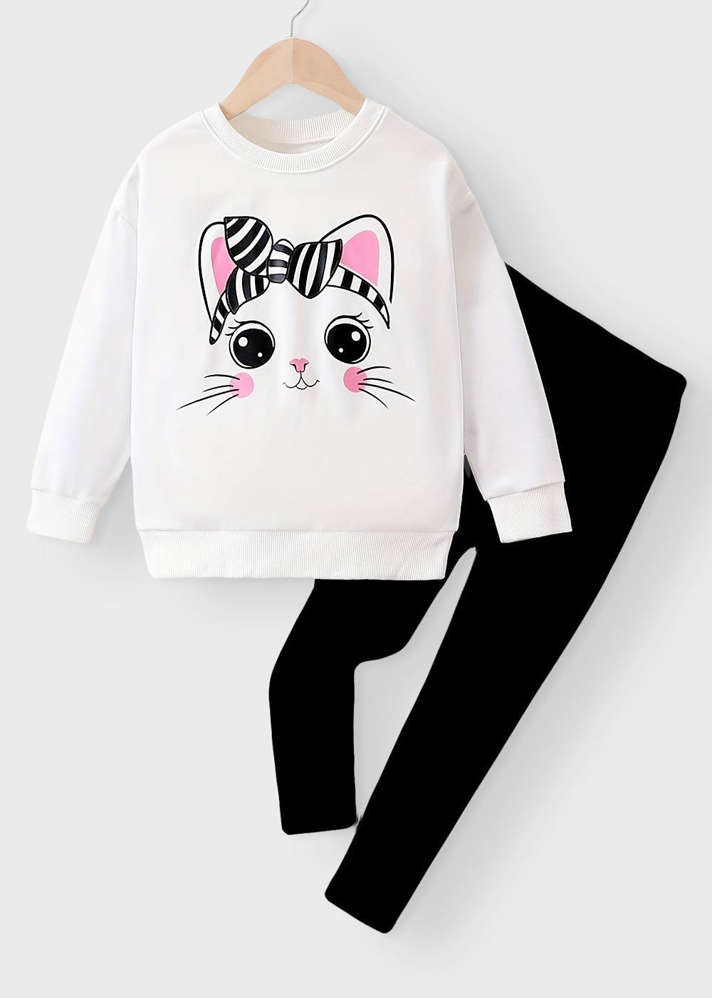 Winter Cute Cat Outfit for Girls