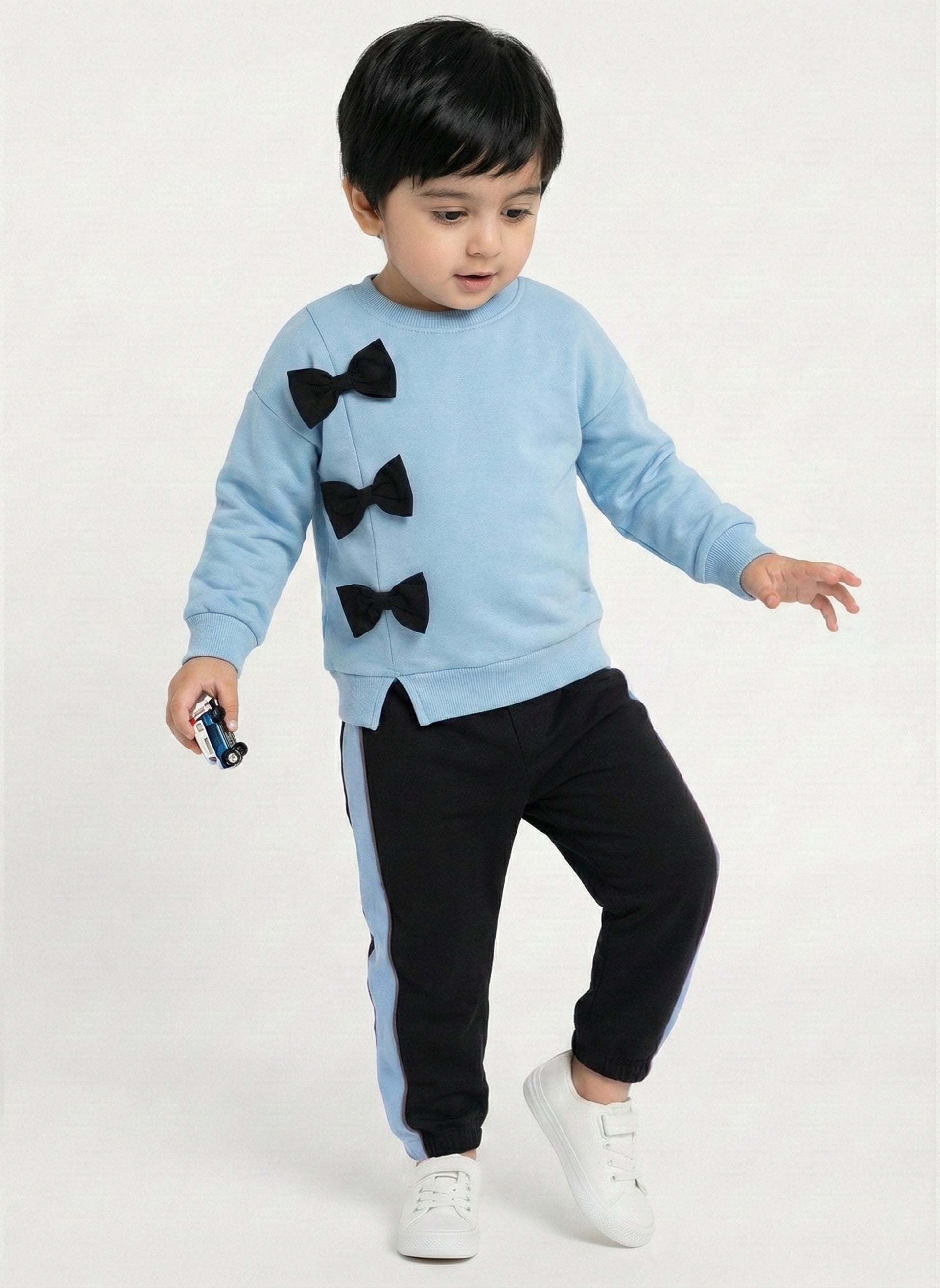 Winter Cute Bow Outfit Blue for Toddlers & Infants