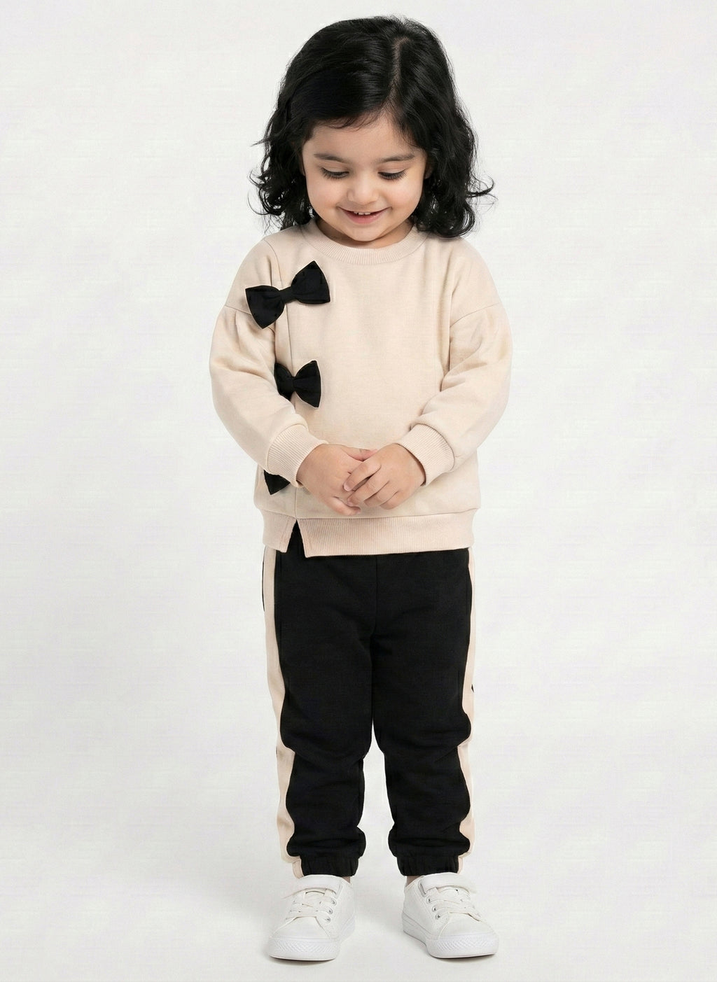 Winter Cute Bow Outfit Beige for Toddlers & Infants