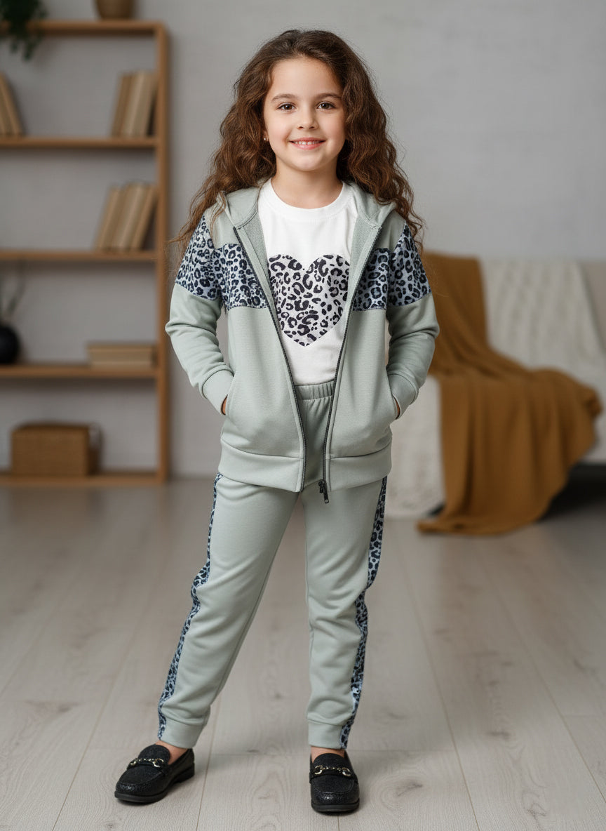 Winter Three Piece Cheetah Outfit