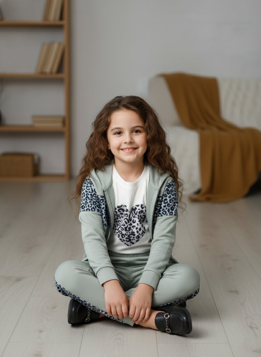 Winter Three Piece Cheetah Outfit