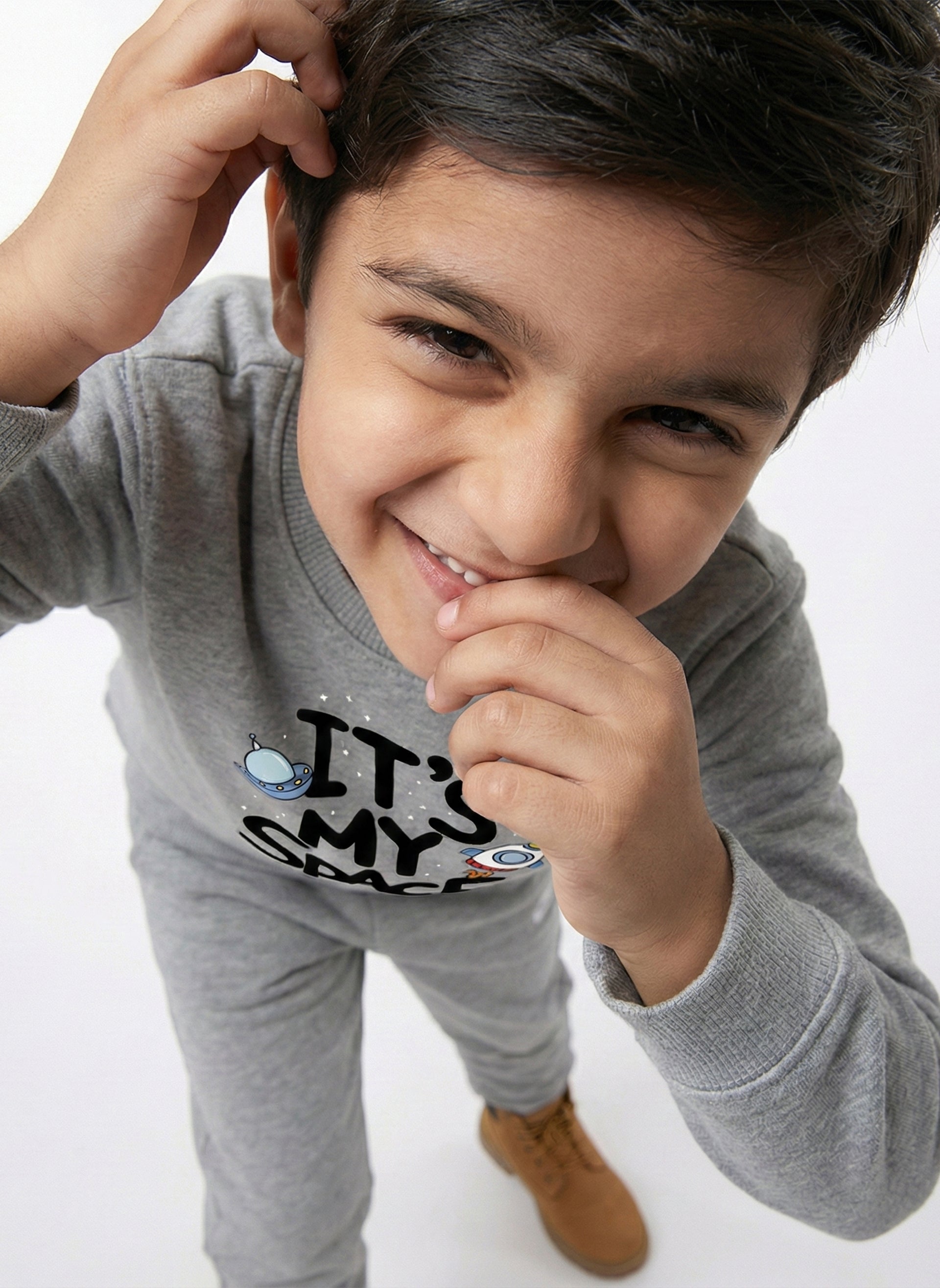 Winter Heather Grey Outfit for Boys