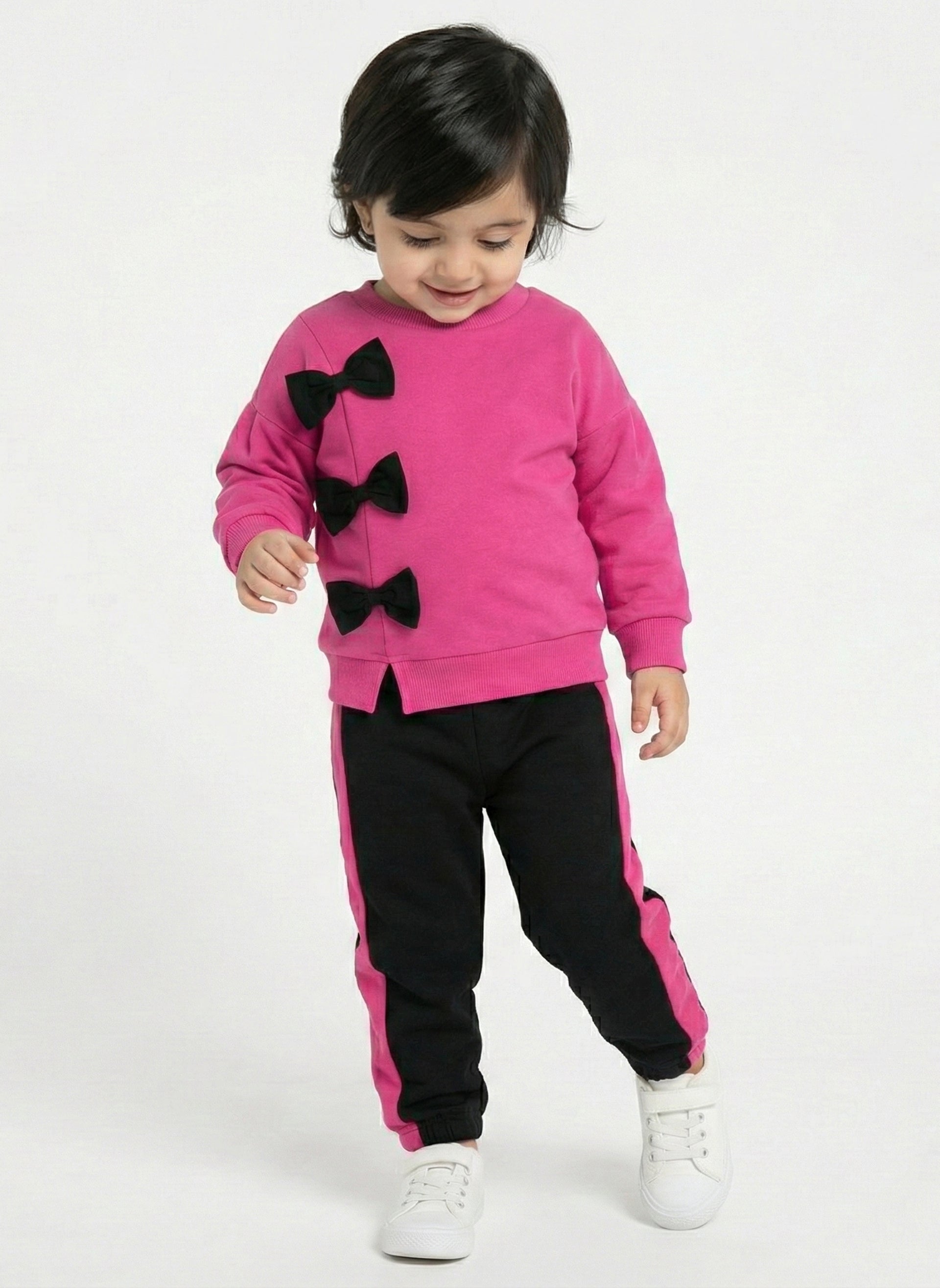 Winter Cute Bow Outfit Pink for Toddlers & Infants