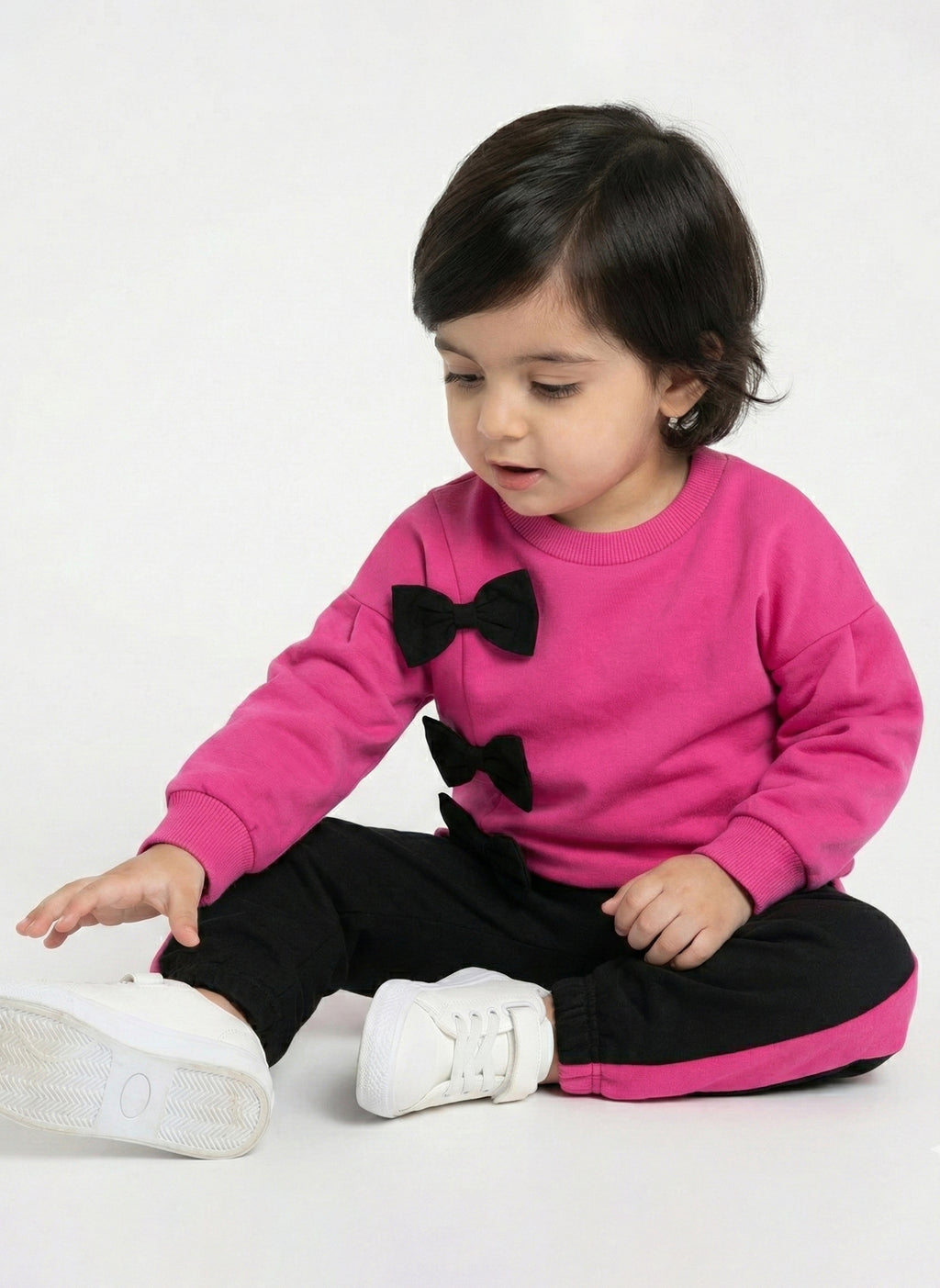 Winter Cute Bow Outfit Pink for Toddlers & Infants