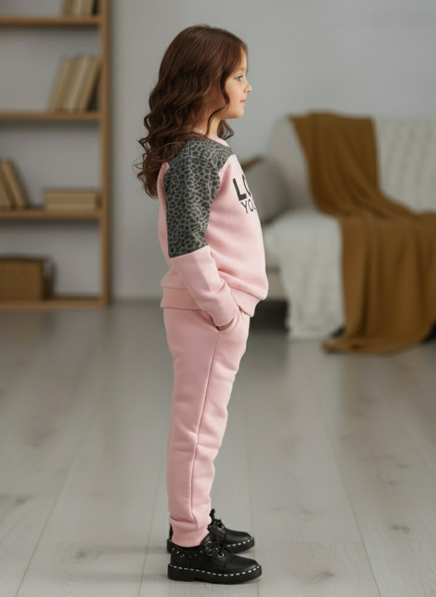 Winter Pink Cheetah Outfit for girls