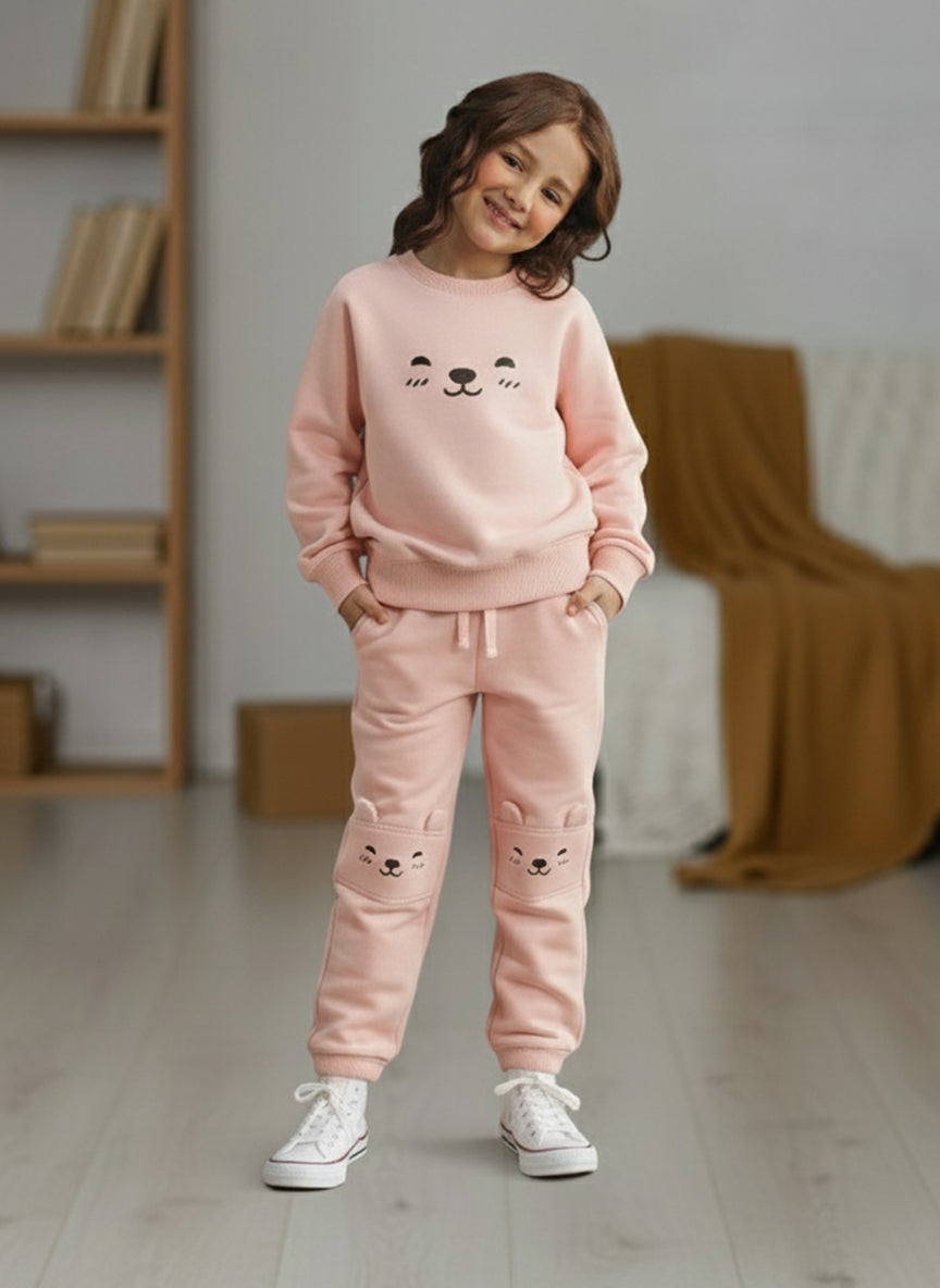 Winter Cute Pink Outfit for Girls
